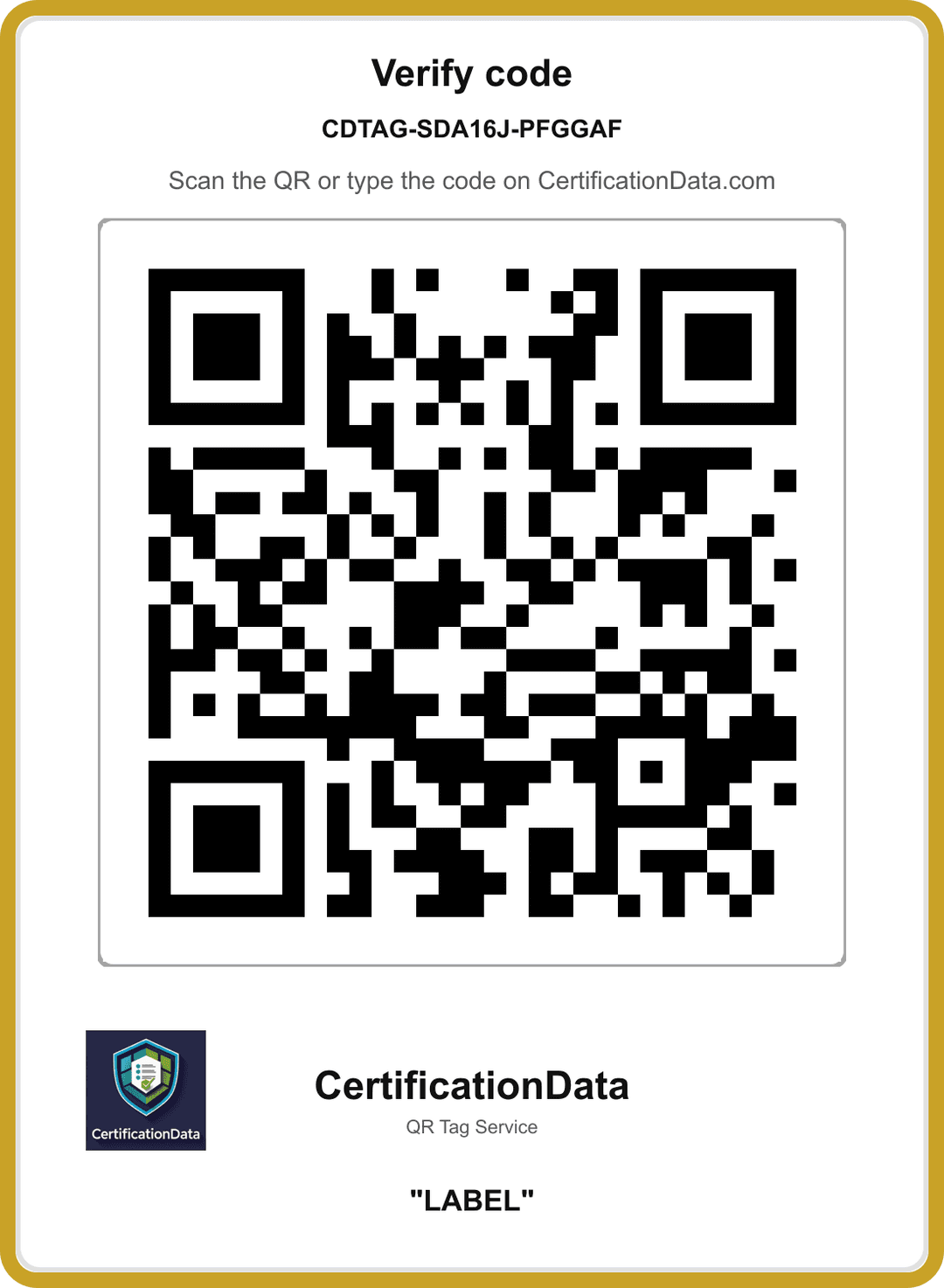 Example QR tag preview